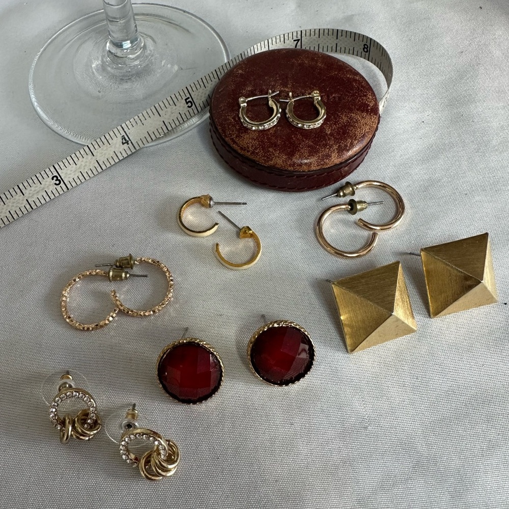 Group of seven pair of vintage to more modern earrings